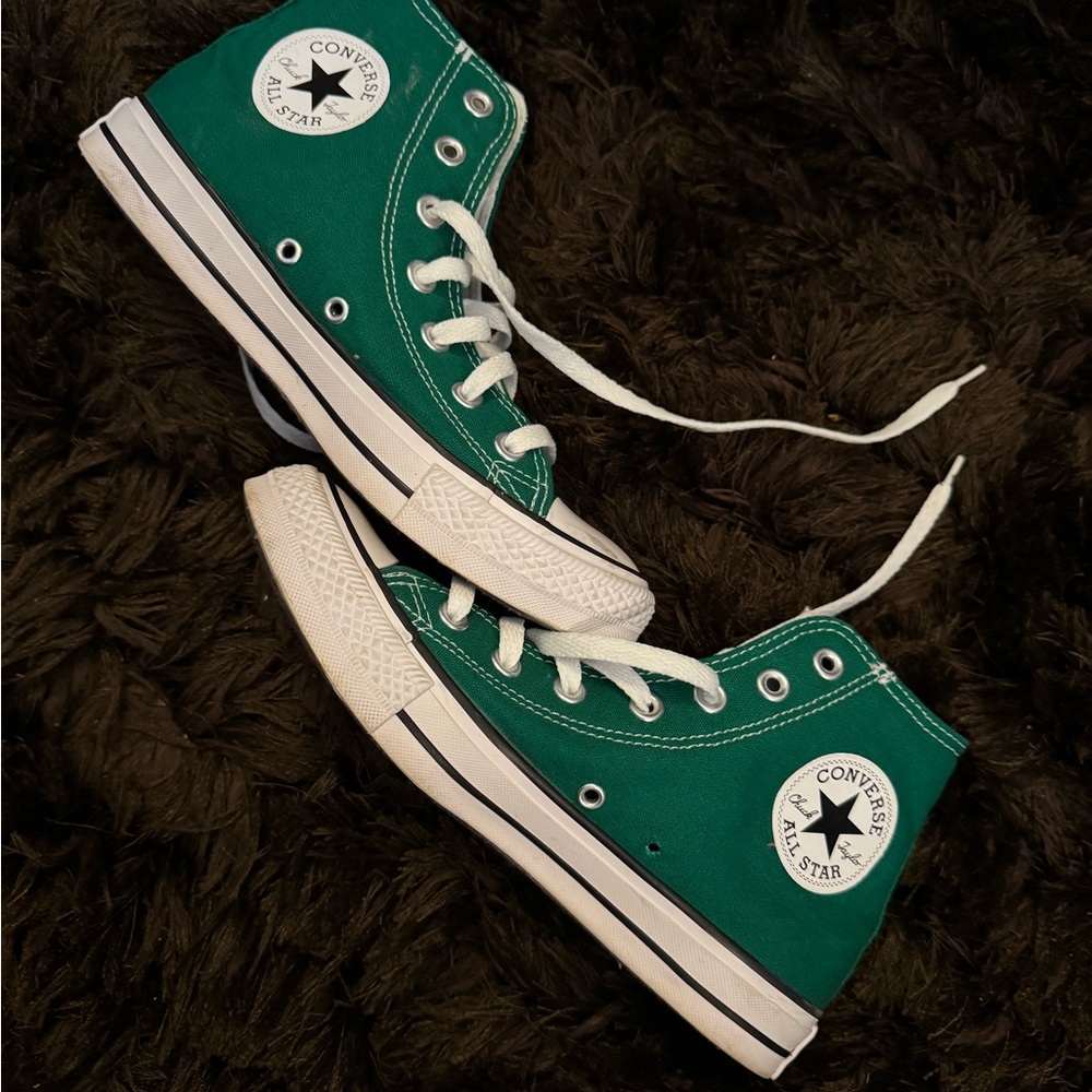 Converse Emerald High-Tops with White Accents